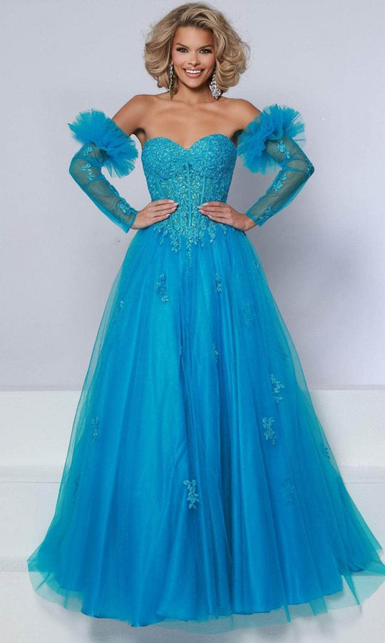 Johnathan Kayne 3019 - Sweetheart Neck Embroidered Ballgown