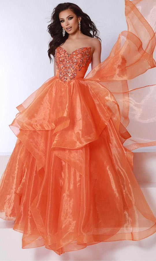 Johnathan Kayne 3036 - Strapless Layered Ruffle Ballgown