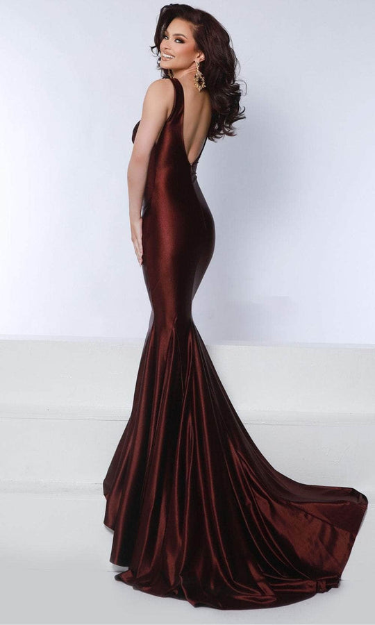 Johnathan Kayne 3039 - Mermaid Skirt Deep V-Neck Prom Gown