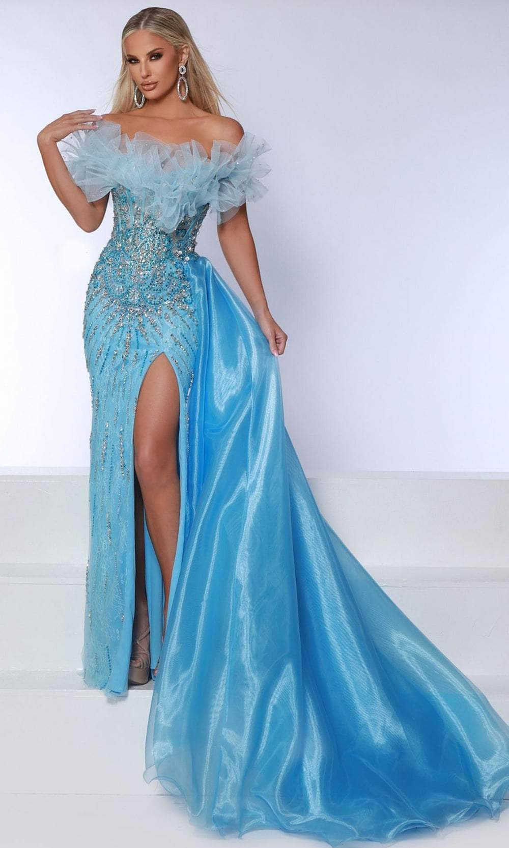 Johnathan Kayne 3057 - Long Mesh, Organza, Stretch lace, Stretch Lining ...