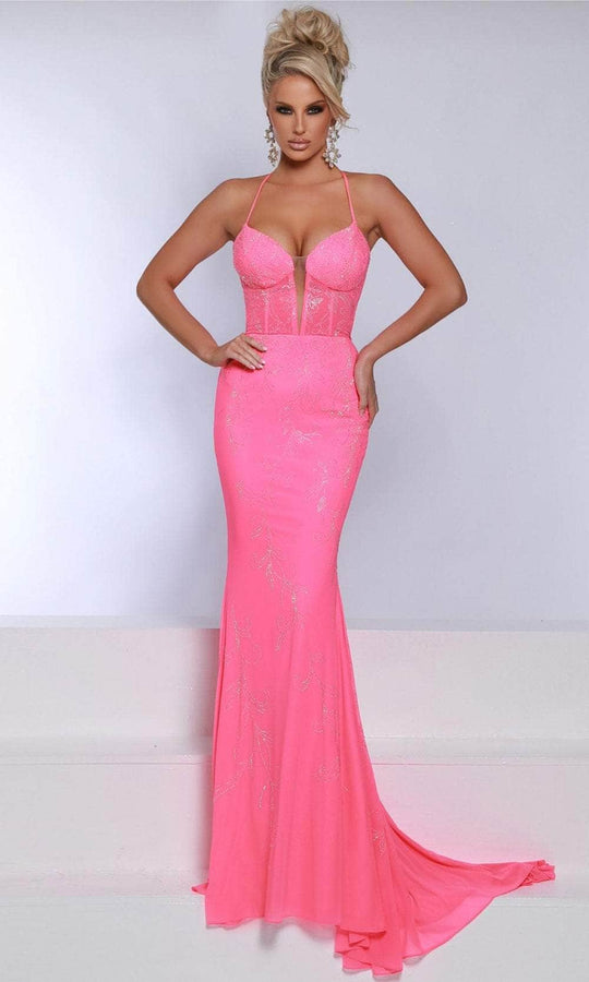 Johnathan Kayne 3113 - Corset Back Lace-Up Prom Gown