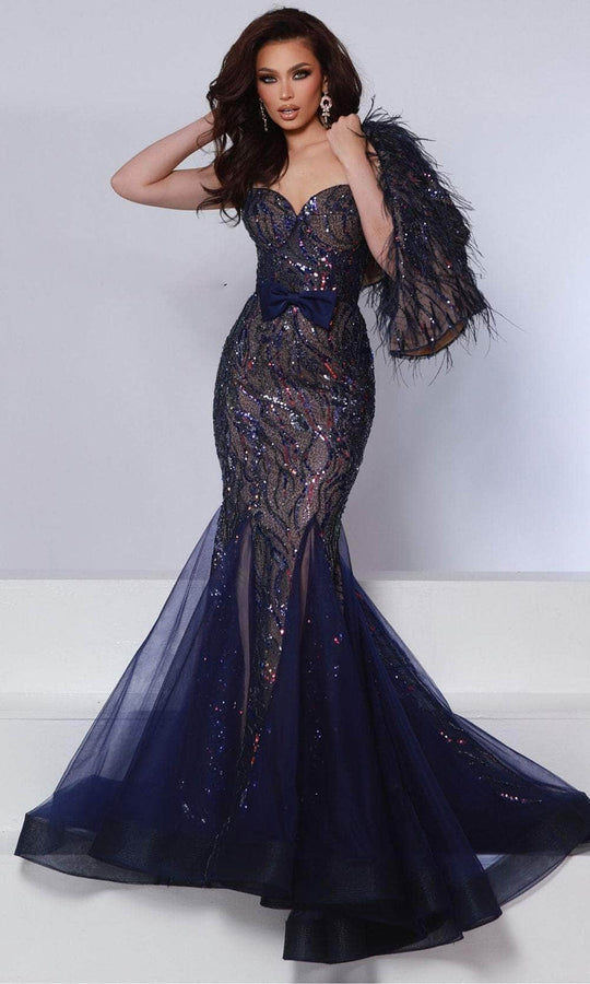 Johnathan Kayne DKS10 - Embroidered Sequin Mermaid Prom Gown