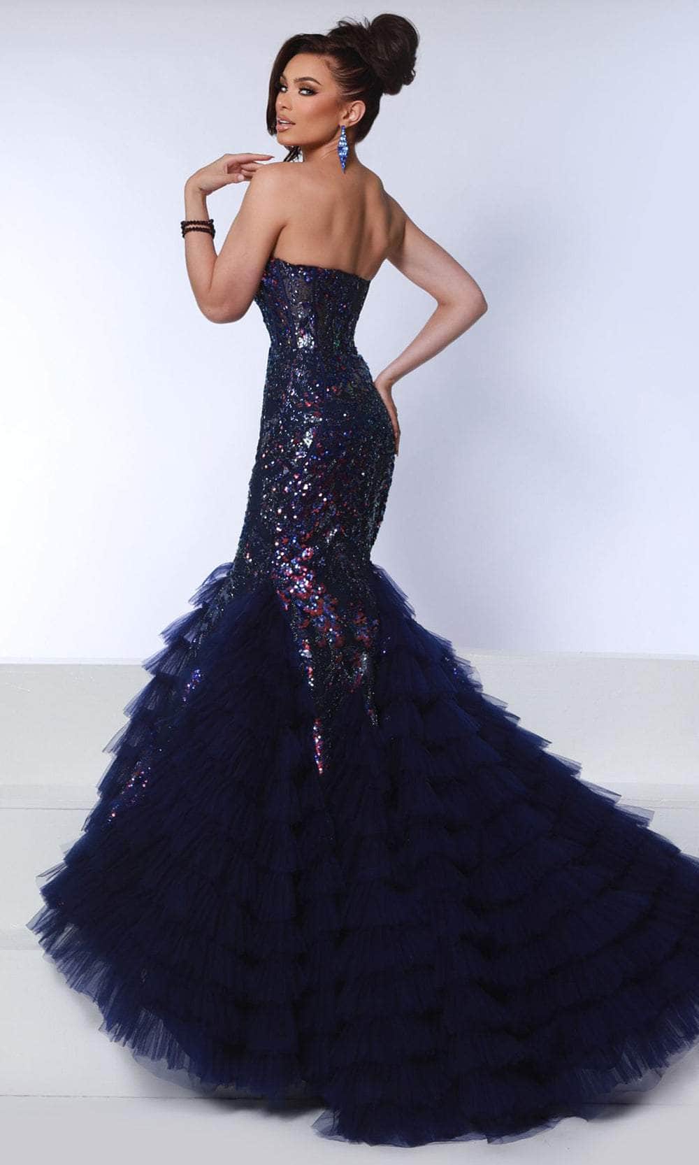 Johnathan Kayne DKS7 - Long Embroidered Sequin Mesh, Mesh, Stretch ...