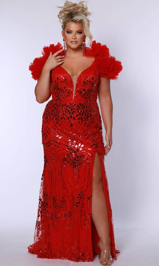 Johnathan Kayne for Sydney's Closet JK2517 - High Neck Beaded Gown with Crystal Details