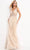 Jovani - 03023 Beaded Adorned Feather Gown Prom Dresses