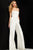 Jovani - 03828 Strapless Straight Neck Wide Leg Evening Jumpsuit Evening Dresses