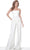Jovani 03828SC - Strapless Wide Leg Evening Jumpsuit Evening Dresses 00 / Ivory