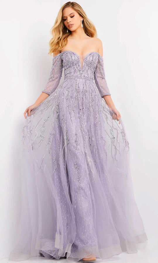 Jovani - 04632 Enchanting Beaded Off Shoulder Gown