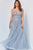 Jovani - 04633 Strapless Sweetheart Beaded A-Line Gown Evening Dresses 16 / Blue