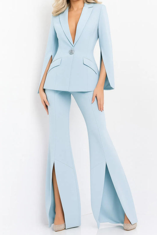 Jovani - 06922 Two Piece Collared Pantsuit