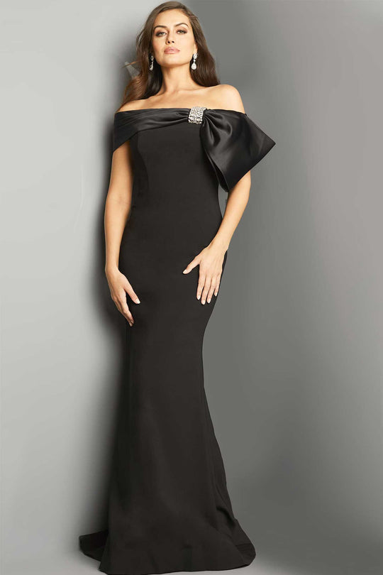 Jovani 07014 - Satin Bow Mermaid Evening Dress