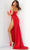 Jovani -07138SC - Sweetheart High Slit Prom Gown Prom Dresses 00 / Red