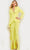 Jovani 07209SC - Long Sleeve Blazer Pantsuit Evening Dresses 16 / Off-White