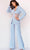 Jovani 07227SC - Long Sleeve Two Piece Jumpsuit Formal Pantsuits 4 / Fuchsia