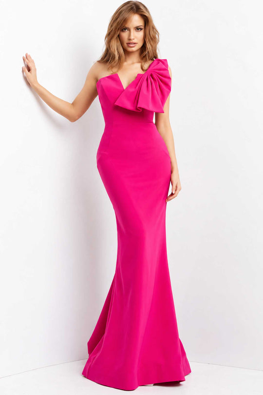 Jovani 07306 - Bow Accented Mermaid Evening Dress