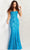 Jovani 07499 - Bustier Lace Mermaid Prom Dress Special Occasion Dress 00 / Peacock