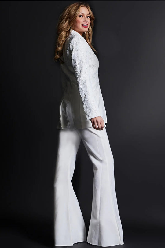 Jovani 07551 - Laced Jacket Two Piece Jumpsuit