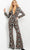 Jovani 07921 - Plunging V-Neck Sequin Pantsuit Evening Dresses