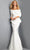 Jovani 08201SC - Quarter Sleeve Peplum Evening Dress Evening Dresses 8 / Wine