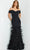 Jovani 08384 - Short Sleeve Trumpet Evening Gown Evening Dresses