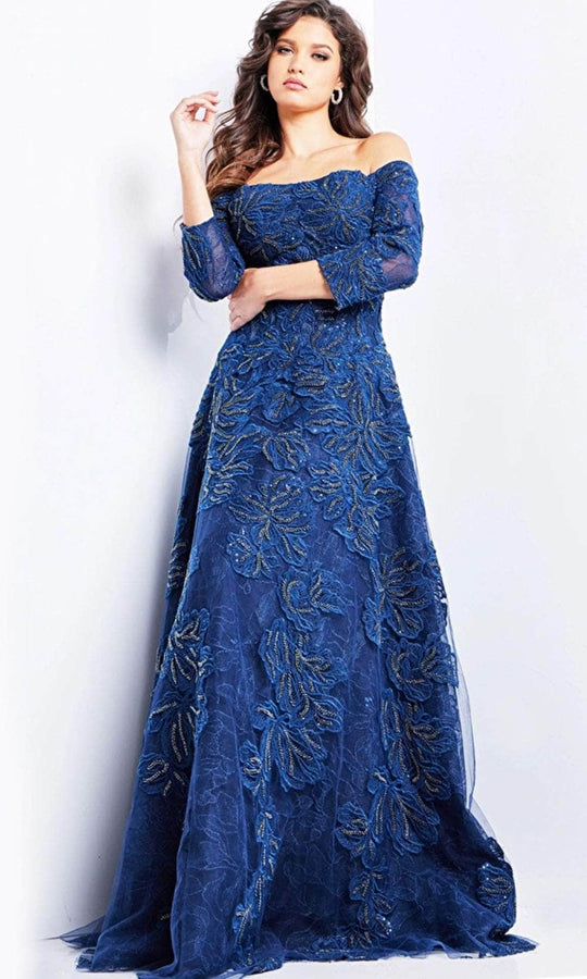 Jovani 08507 - Embroidered A-line Prom Gown