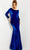 Jovani 09139 - Embellished Square Back Sheath Gown Special Occasion Dress 00 / Royal