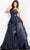 Jovani 09481 - Scoop Neck Metallic Evening Gown Evening Dresses