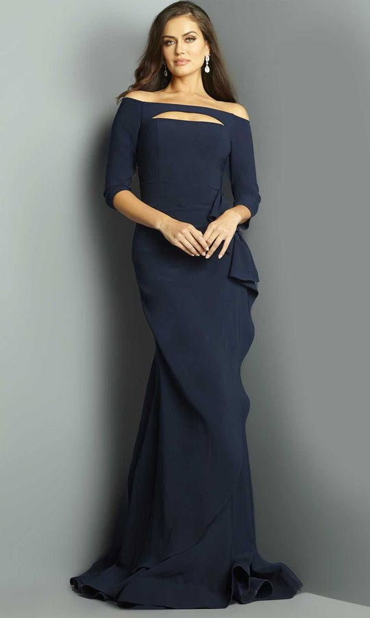 Jovani 09623 - Off-Shoulder Quarter Sleeve Mother of the Groom Dress