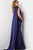 Jovani 09709 - Cascading Sash Sheath Evening Dress Wedding Dresses