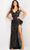 Jovani 09879 - Beaded Illusion Prom Gown Special Occasion Dress 00 / Black/Nude