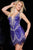 Jovani 09906 - Fringed Hem Cocktail Dress Cocktail Dresses 00 / Purple/Silver