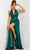 Jovani 09910 - Pleated A-line Gown with Waist Strap Prom Dress