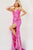 Jovani 1012 - Plunging Neckline Sequin Prom Dress Pageant Dresses 00 / Hot-Pink