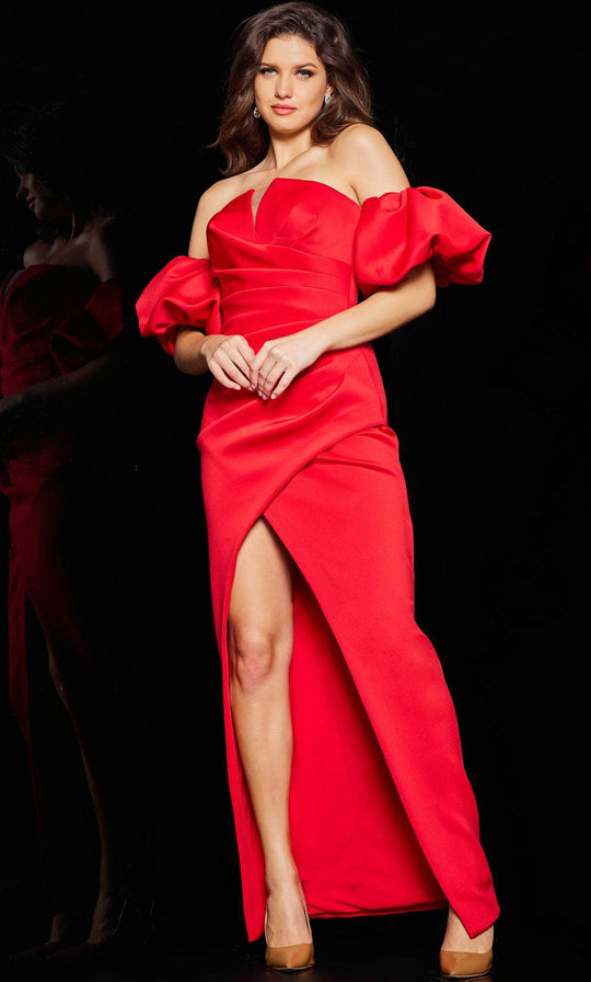 Jovani 220710 - Detachable Sleeve Sheath Evening Gown