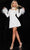 Jovani 22232 - High Neck Cutouts Cocktail Dress Cocktail Dresses 2 / White