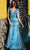 Jovani 22507 - Sequined Backless Prom Gown Special Occasion Dress 00 / Light-Blue