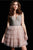 Jovani 22604 - V-Neck Tiered A-Line Cocktail Dress Cocktail Dresses