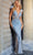 Jovani 22946 - Sheer Beaded Sheath Gown Special Occasion Dress 00 / Perriwinkle