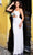 Jovani 23130 - Asymmetric Bead Embellished Dress Evening Dresses 00 / Off-White