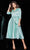 Jovani 23176 - Collared Metallic Formal Dress Formal Dresses 00 / Mint
