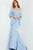 Jovani 23190 - Off-Shoulder Trumpet Evening Dress Evening Dresses 00 / Light-Blue