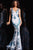 Jovani 23319 - Scoop Back Sequined Long Gown Prom Dresses 00 / Ivory/Turq