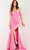 Jovani 23366 - Glittered Scoop Prom Gown Special Occasion Dress 00 / Hot-Pink
