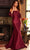 Jovani 23398SC - Off Shoulder Sleeve Evening Dress Evening Dresses 12 / Burgundy