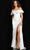 Jovani 23402 - Ruffled Off Shoulder Evening Dress with Slit Special Occasion Dress