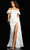 Jovani 23402 - Ruffled Off Shoulder Evening Dress with Slit Special Occasion Dress