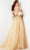 Jovani 23629 - Sequin Embellished Short Sleeve Prom Gown Evening Dresses