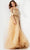 Jovani 23629 - Sequin Embellished Short Sleeve Prom Gown Evening Dresses