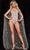 Jovani 23650 - Stone Embellished Bodysuit Gown Special Occasion Dress 00 / Nude/Silver