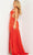 Jovani 23688 - Glitter V-Neck Prom Dress with Slit Special Occasion Dress
